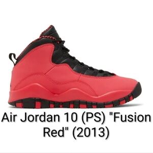 Air Jordan 10 Retro (PS) Rare "Fusion Red" Kids 13.5c NEW W/OG BOX